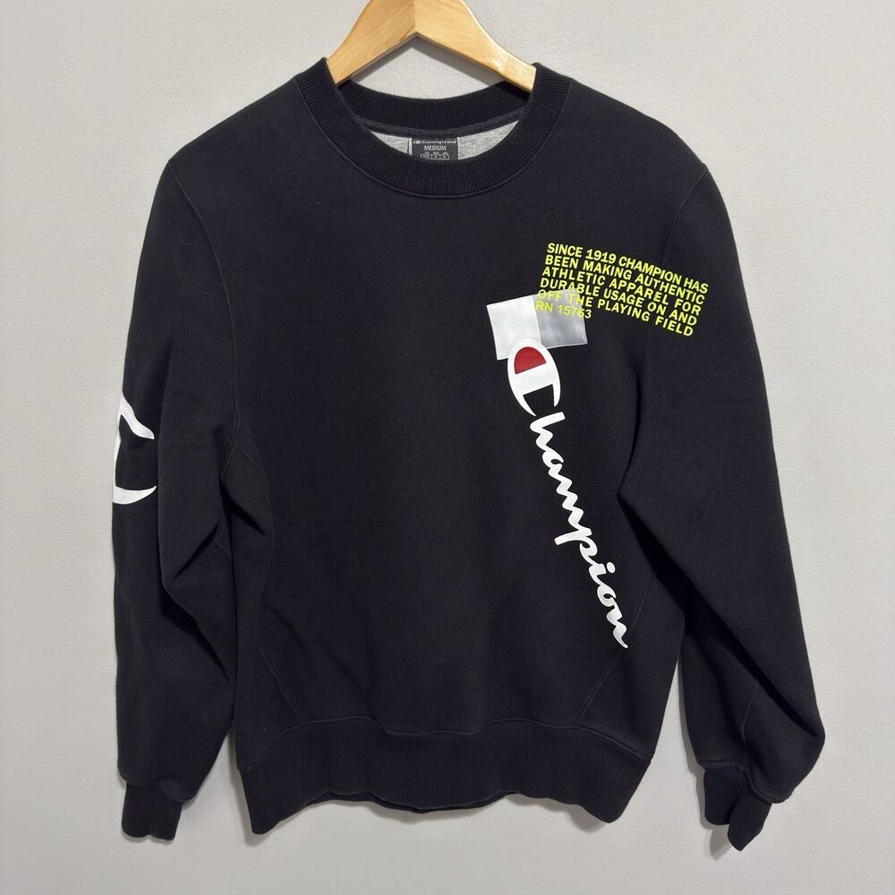 Rare Champion AOP Sweatshirt Size Medium Y2K